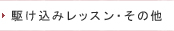 駆け込みレッスン・その他